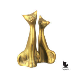 Set messing liefdeskatten sculpturen ca 1970 1