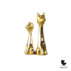 Set messing liefdeskatten sculpturen duo ca 1970 2