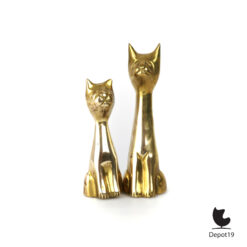 Set messing liefdeskatten sculpturen duo ca 1970 6