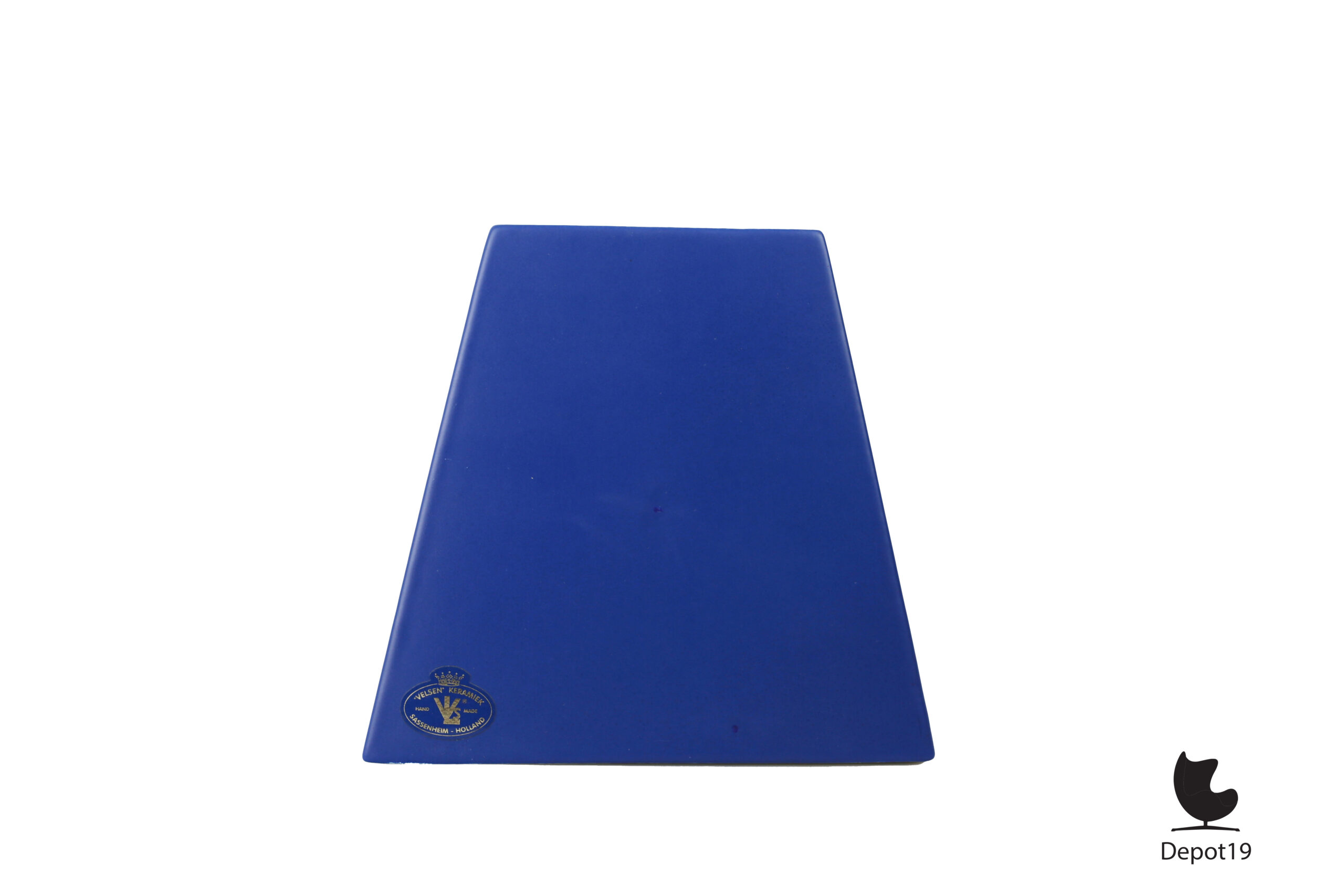 Velsen Studio blauwe vaas Nederland 1980 Post Modern design - Afbeelding 7