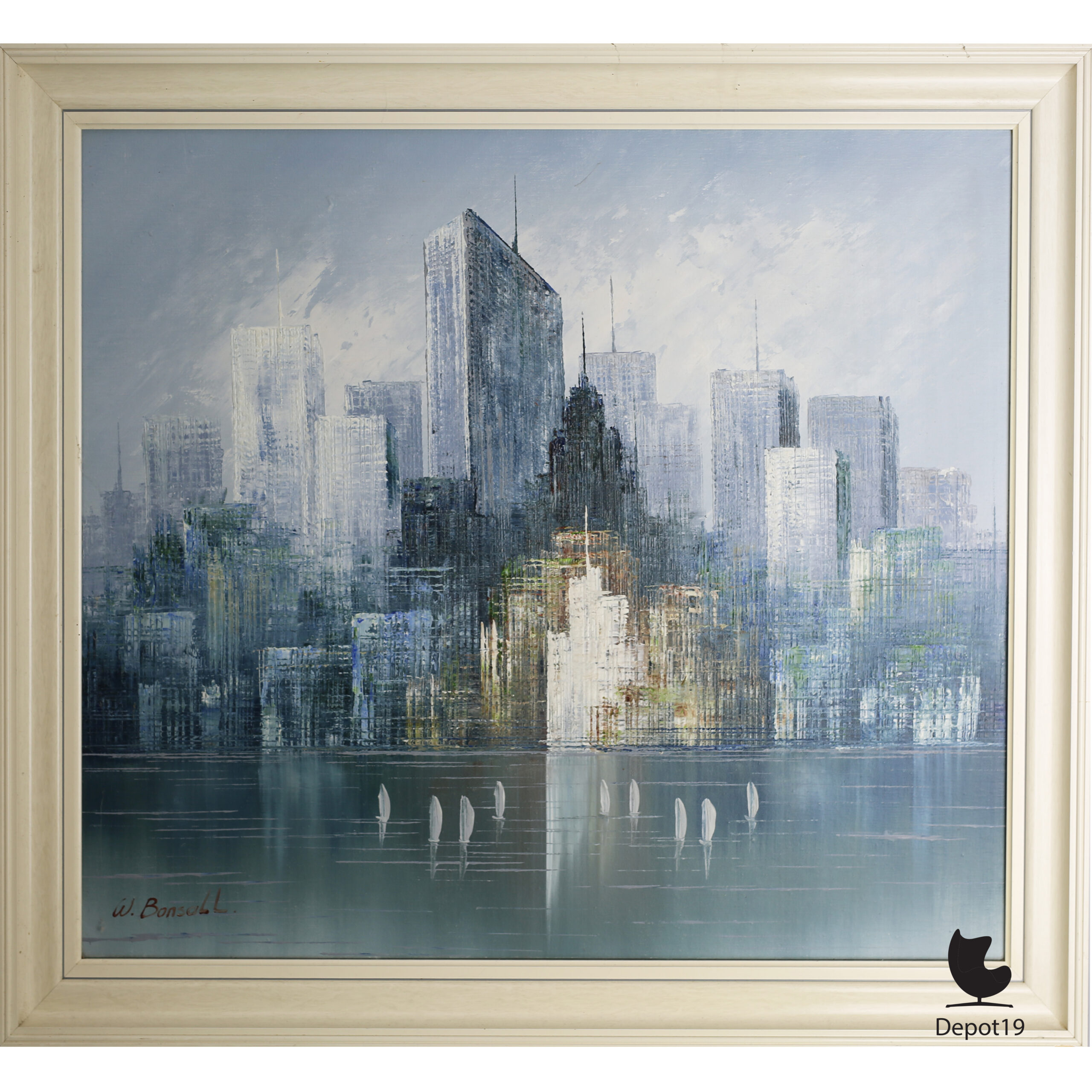 W Bonsall Skyline New York olieverf op doek 1
