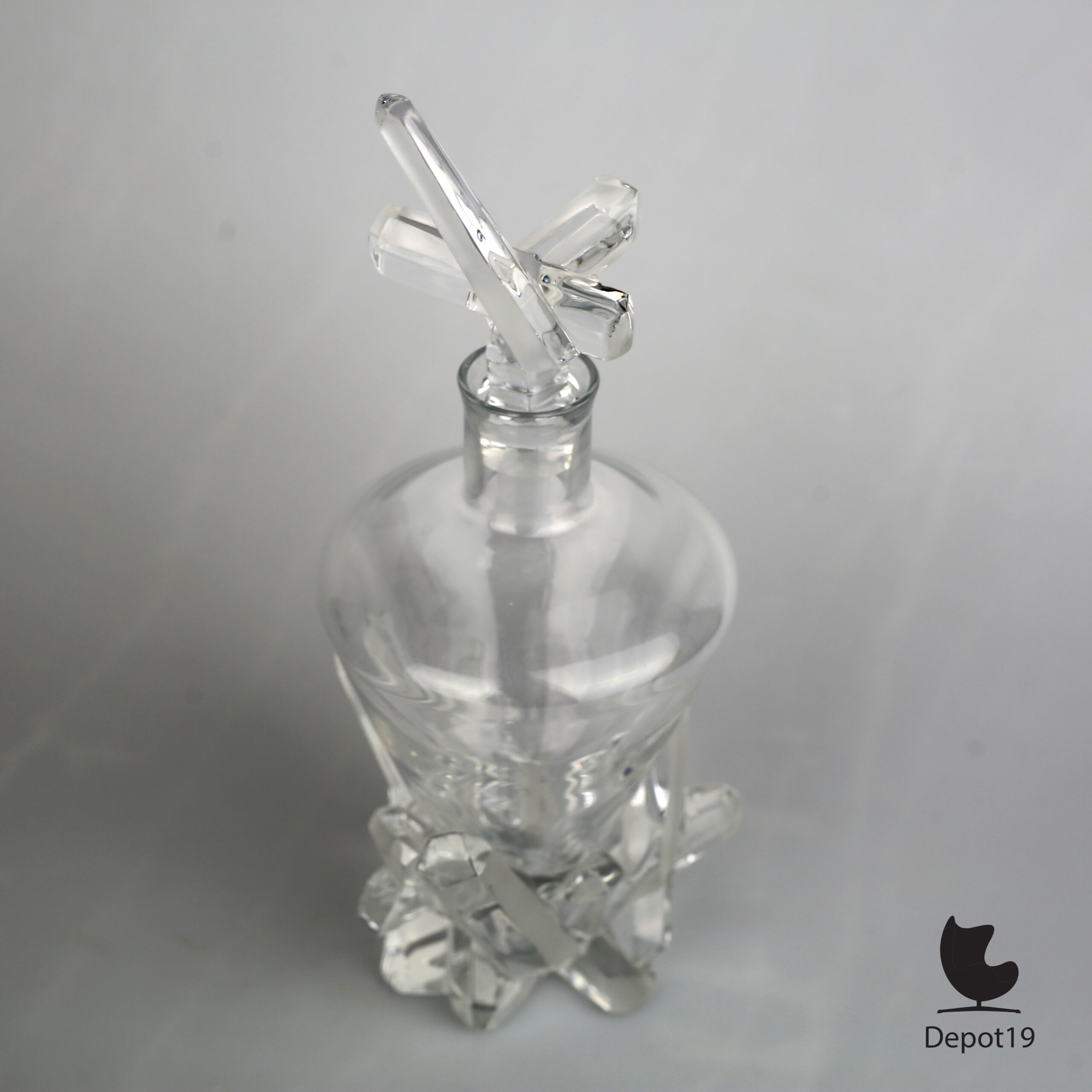 Xavier Froissart karaf Royales de Champagne Quartz Kristal ca 1980