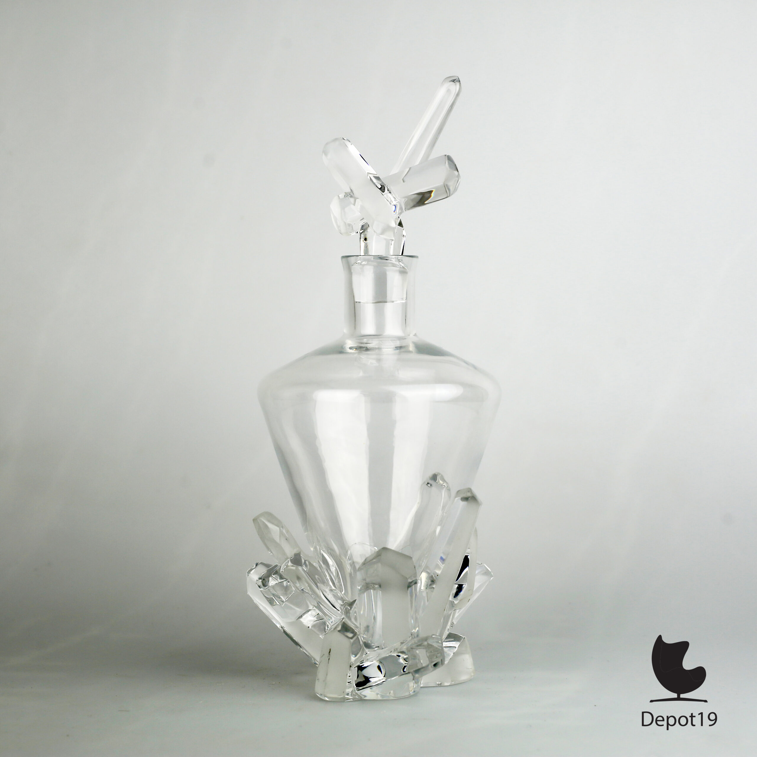 Xavier Froissart karaf Royales de Champagne Quartz Kristal ca 1980 4