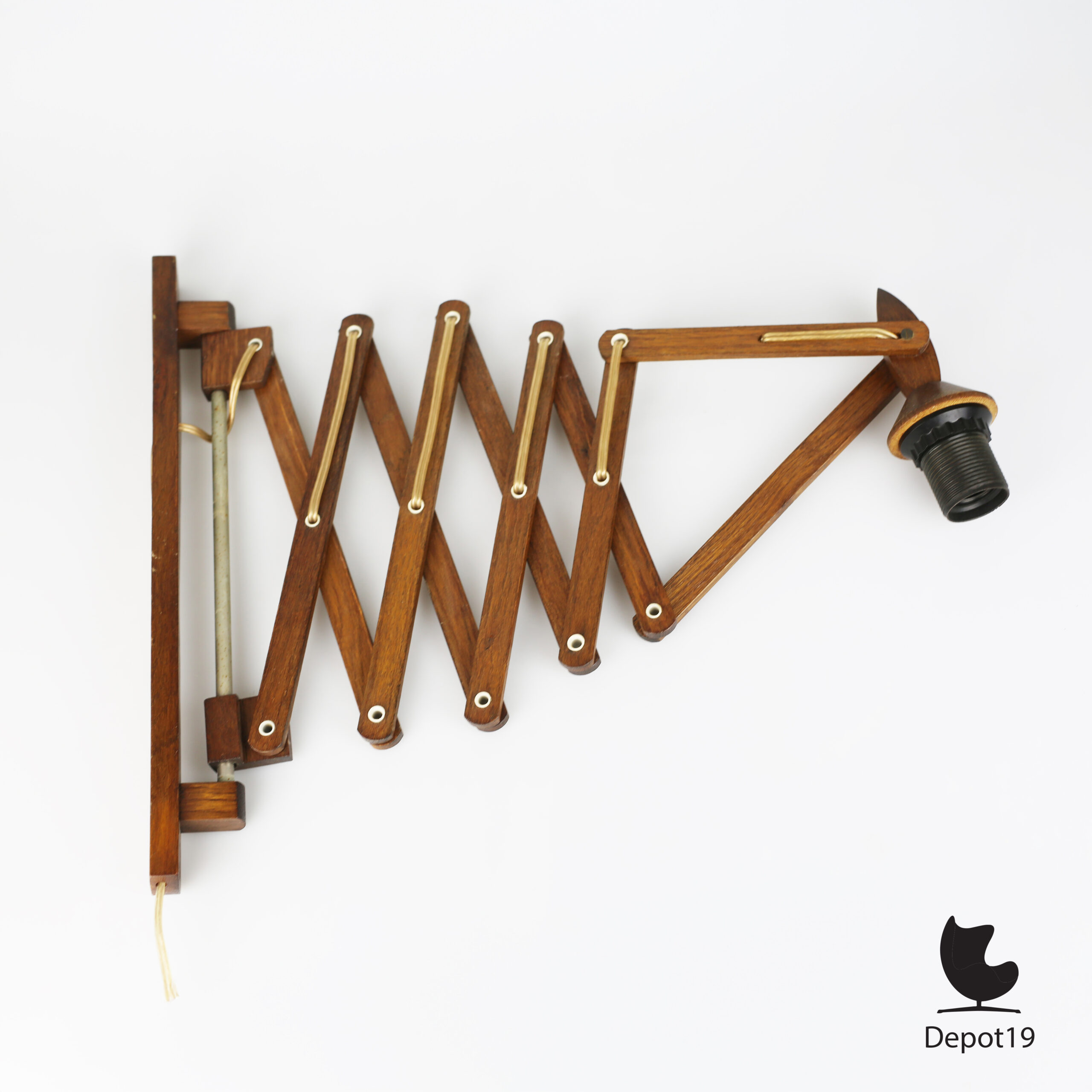 Zweers schaarlamp harmonica wandlamp ca 1960 Nederlands design