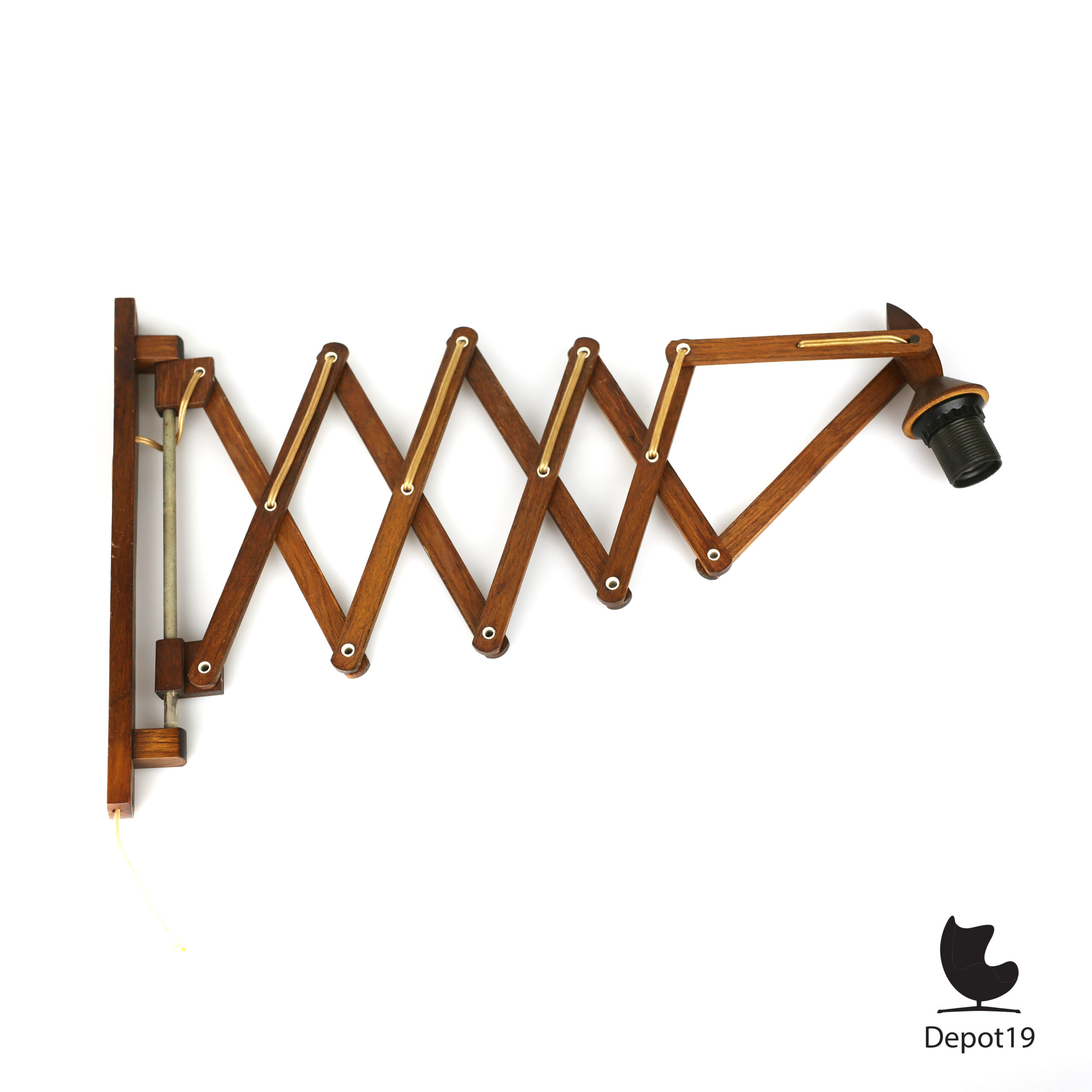 Zweers schaarlamp harmonica wandlamp ca 1960 Nederlands design 4