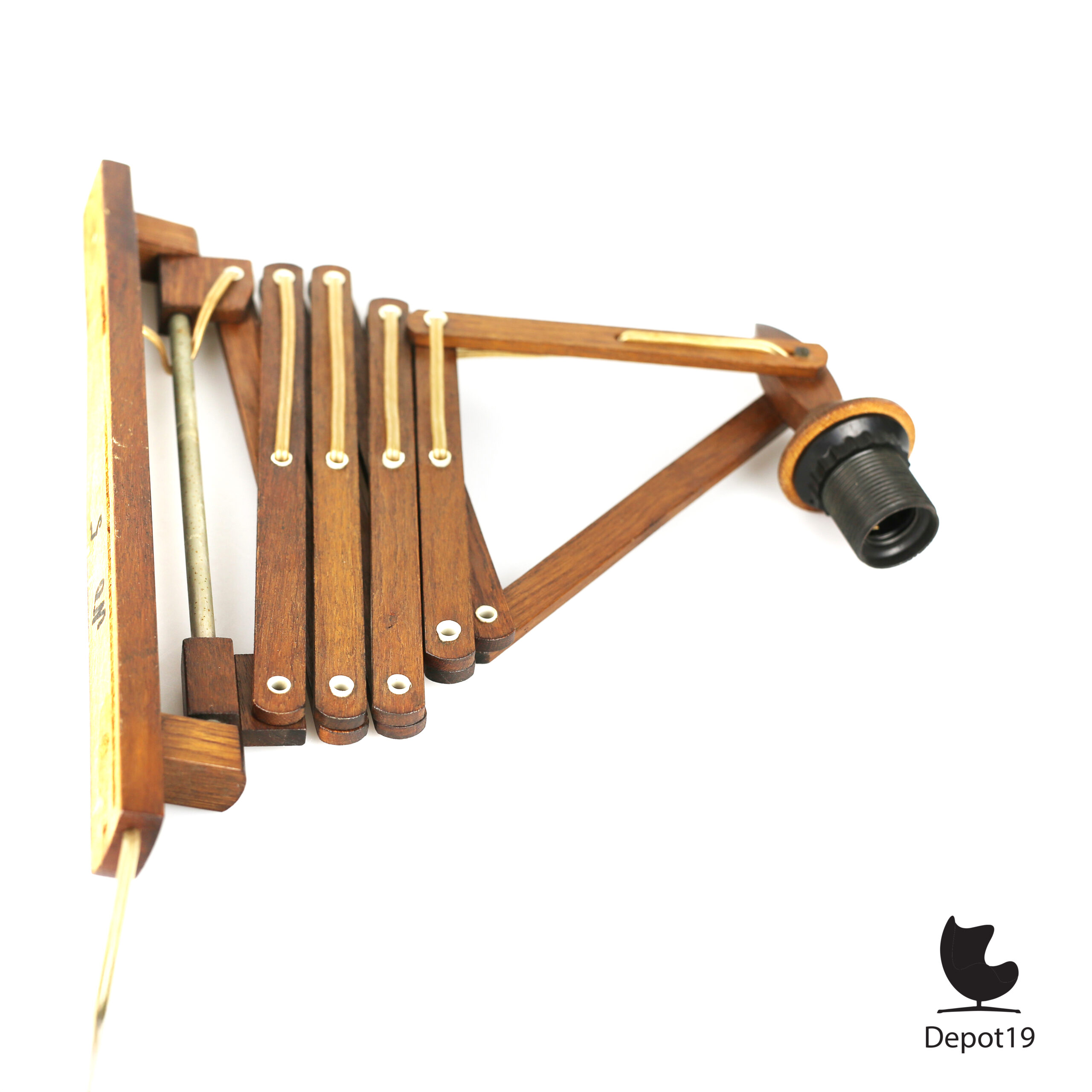 Zweers schaarlamp harmonica wandlamp ca 1960 Nederlands design 3