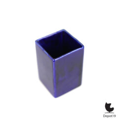Afina Rijnsburg kokervaas keramiek blauw 1970s 2