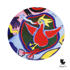 Art_plate_Phoenix_red_fire_bird_by_Corneille_COBRA_artist_vintage_design_classics_olst