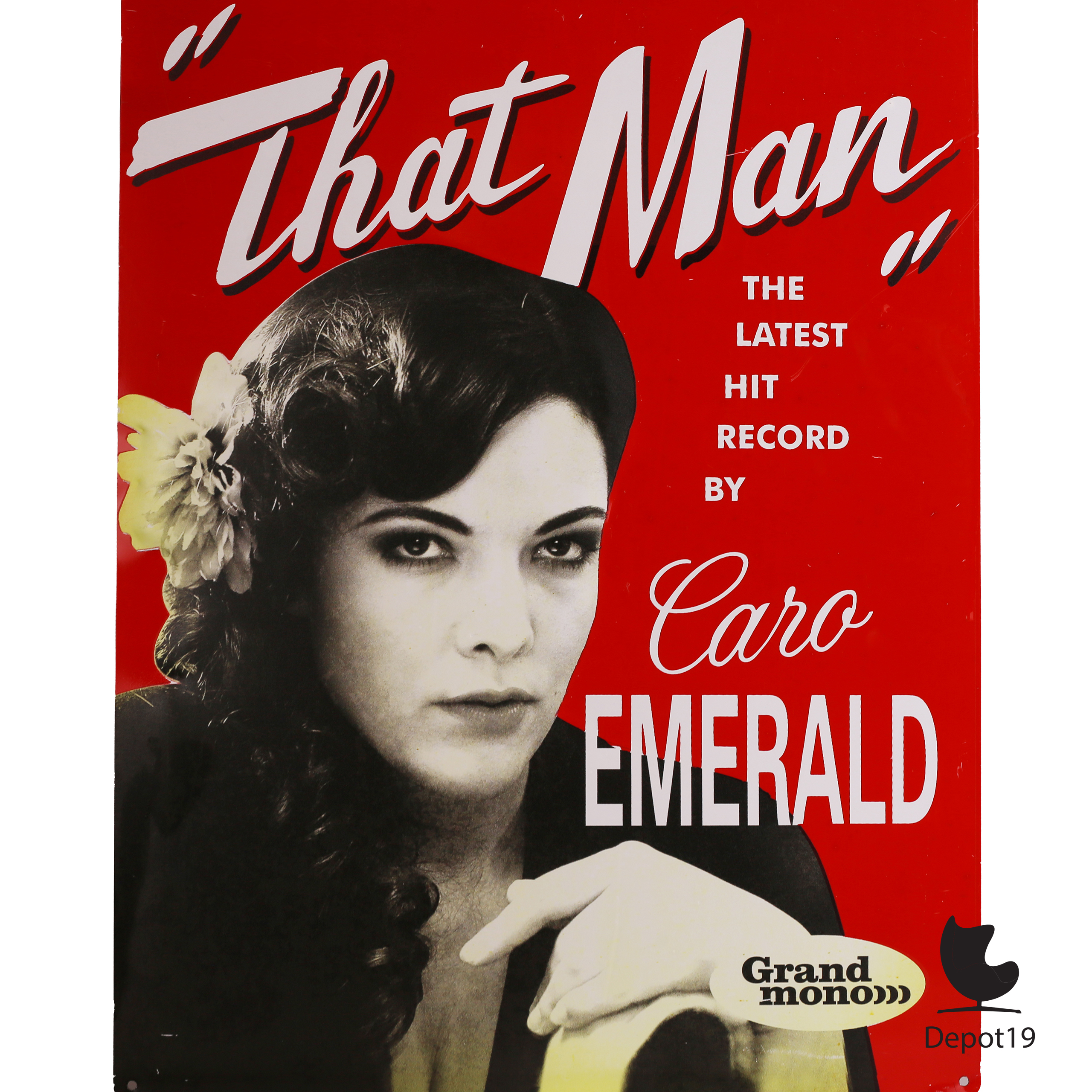 Caro Emerald metalen wandbord That Man vintage tin sign 1