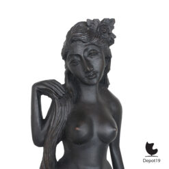 Gauguin stijl houten vrouwenbeeld gepatineerd Zuid-Azië ca 1960s 3