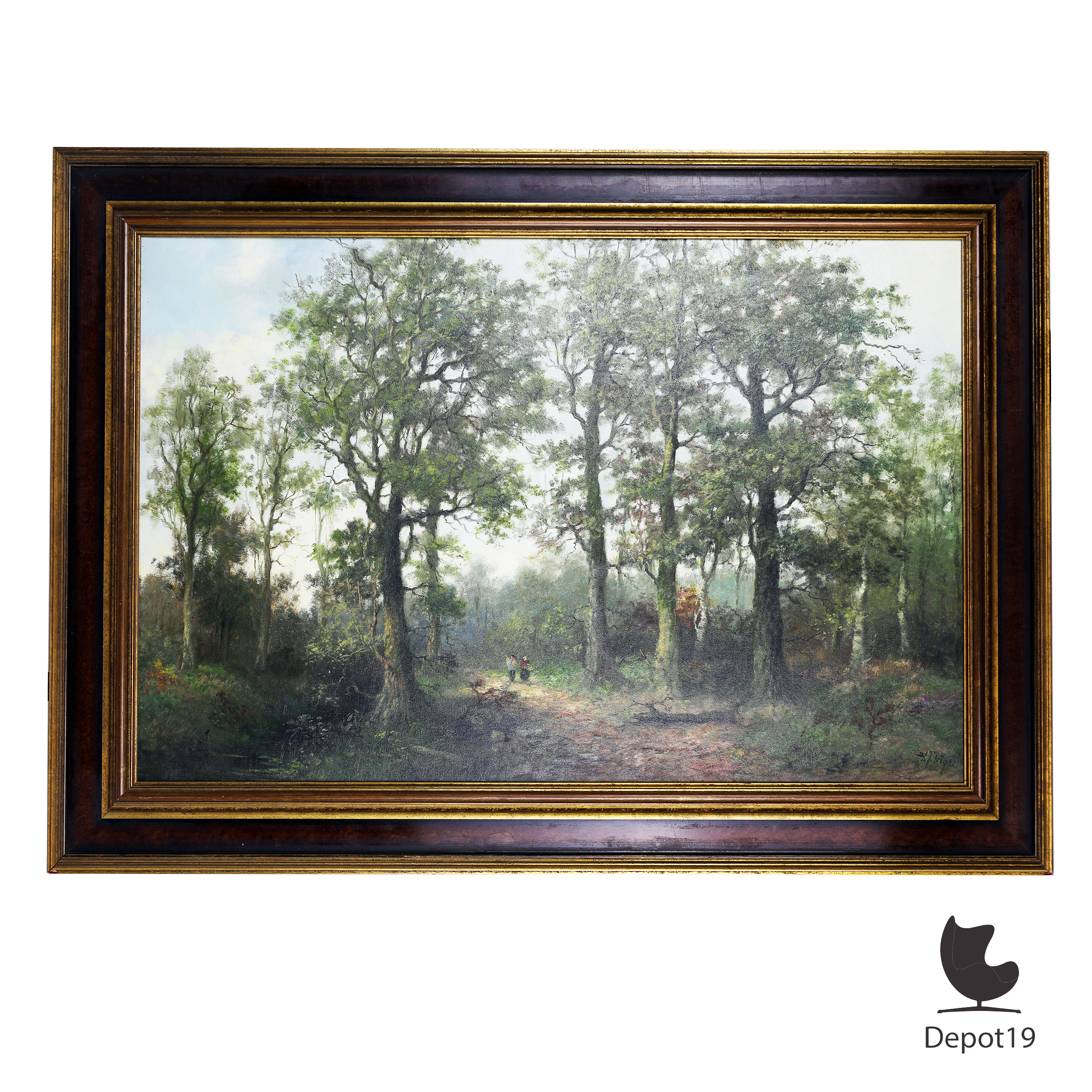 Hermanus Johannes Veger Bospad met twee wandelaars overzicht 1