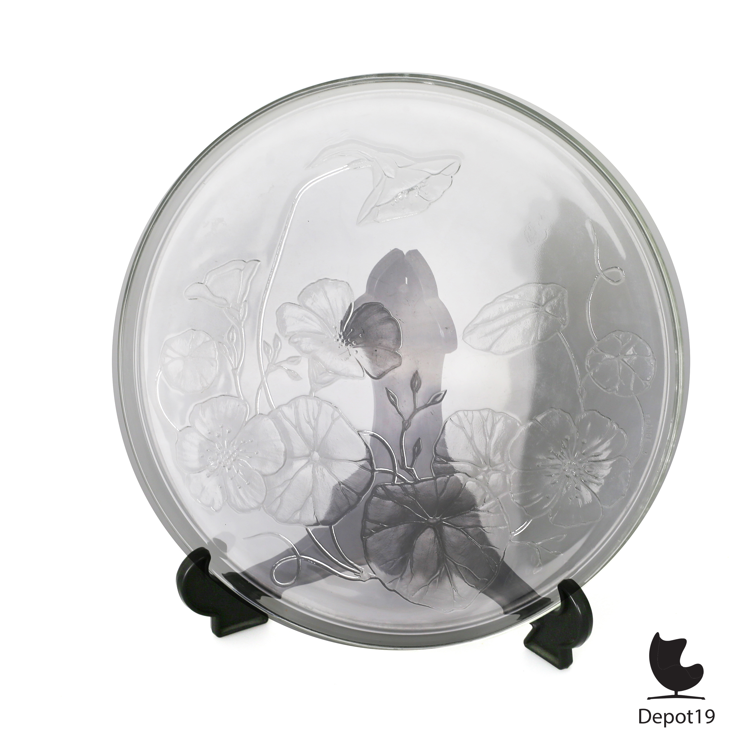 Luminarc Capucine schaal in René Lalique-stijl 1980s 2