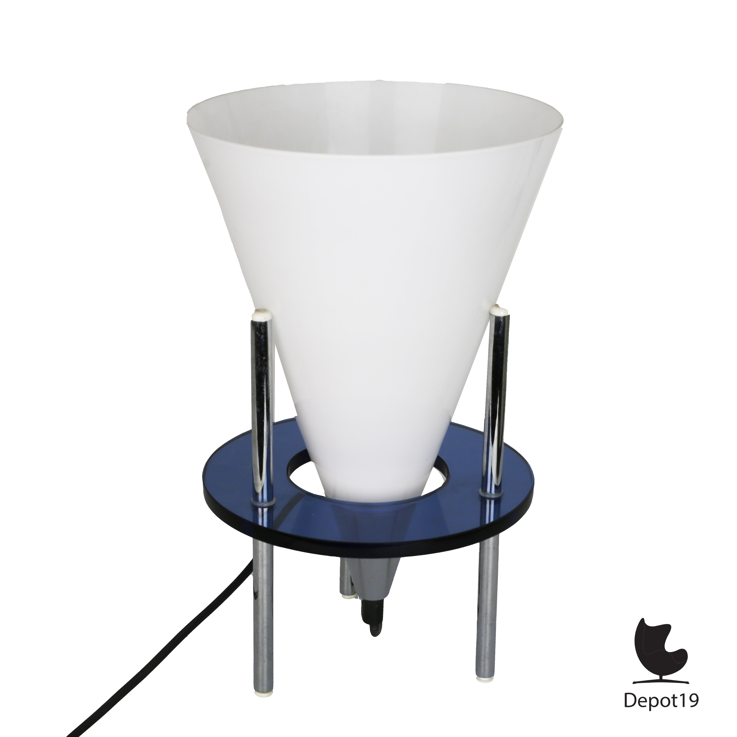 Rodolfo Dordoni stijl tafellamp Fontana Arte look Italië 1980s 2