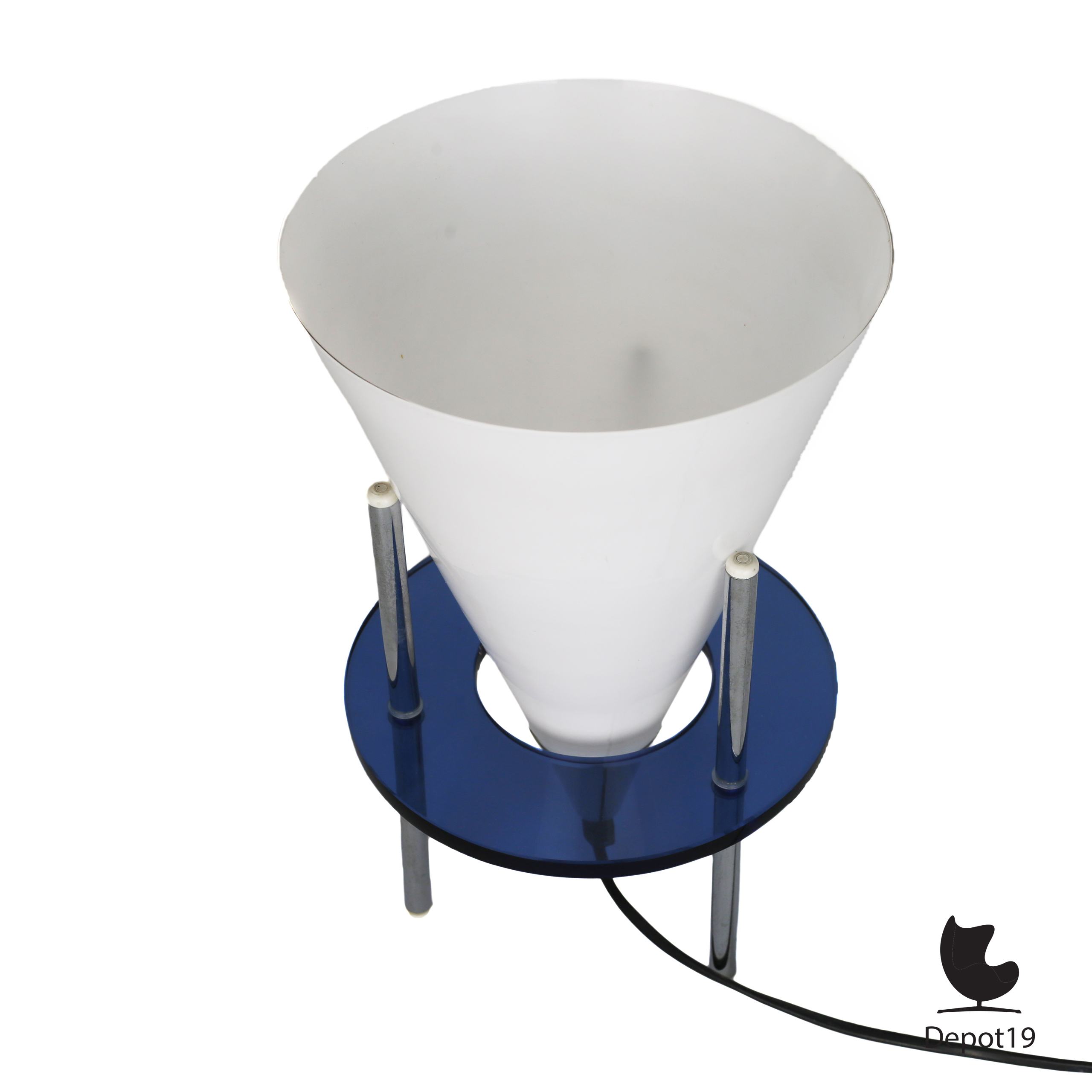 Rodolfo Dordoni stijl tafellamp Fontana Arte look Italië 1980s 5