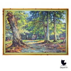 Valdemar Nielsen Bospad in Aars Skov olieverf schilderij 1933 1.jpg