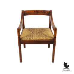 Vico Magistretti Carimate Habitat Cassina stoel klassieker | donker gebeitst hout 1970s design 7