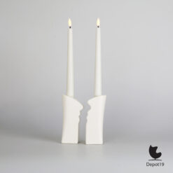 ASA Selection Kissing Candles Set Postmoderne kandelaars 1980s Wit 2