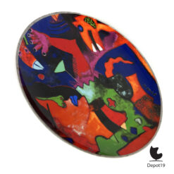 Decoratief bord Clemens Briels keramiek 2005 Nederlandse kunst bord 2