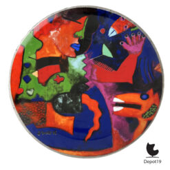 Decoratief bord Clemens Briels keramiek 2005 Nederlandse kunst bord 3