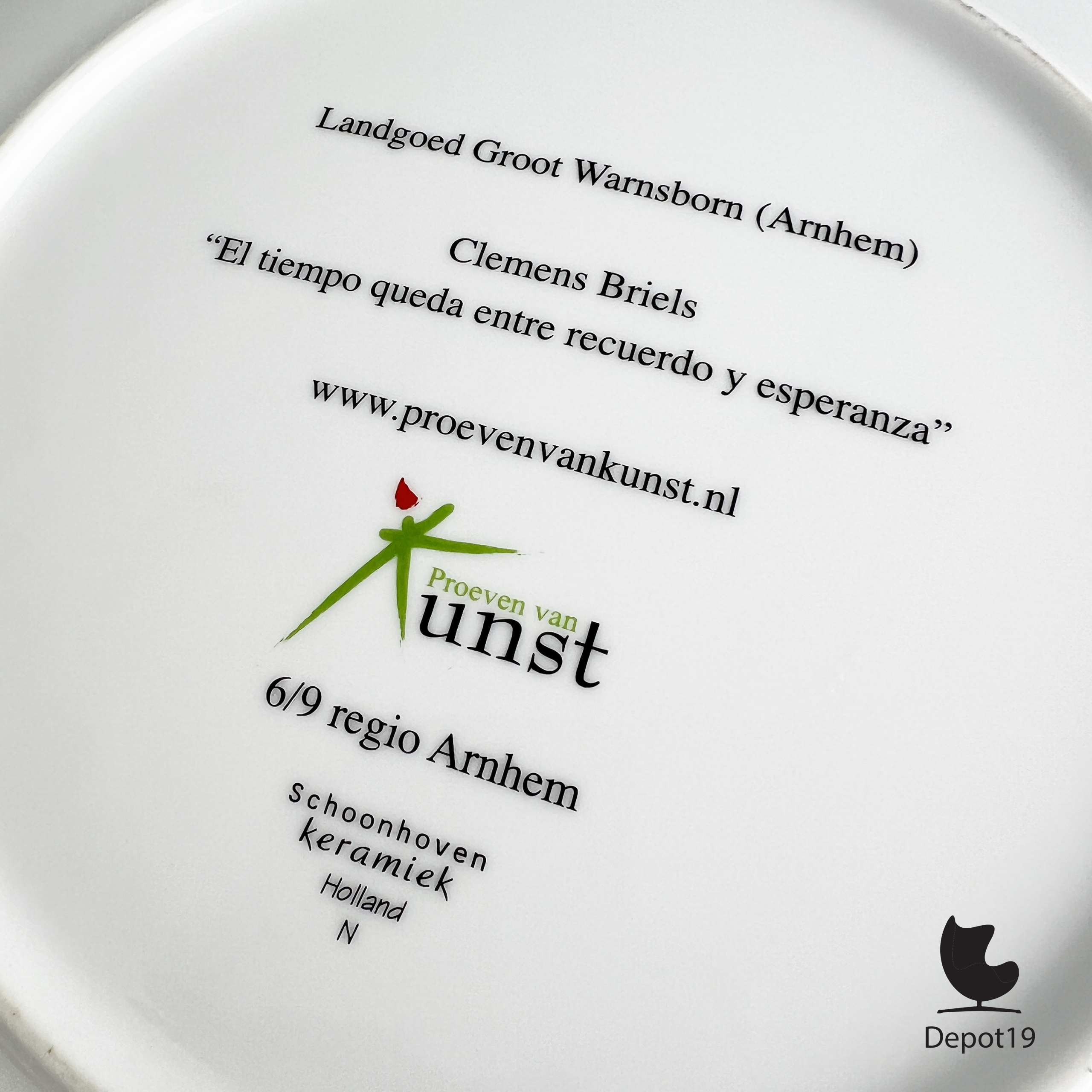 Decoratief bord Clemens Briels keramiek 2005 Nederlandse kunst bord 7