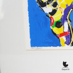 Peter Diem zeefdruk Bonte koe expressionistische grafiek 4