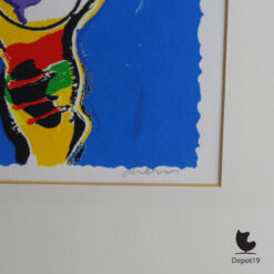 Peter Diem zeefdruk Bonte koe expressionistische grafiek 5