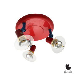 Memphis plafondlamp Brilliant postmodern design jaren 80 rood blauw geel 3