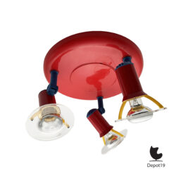 Memphis plafondlamp Brilliant postmodern design jaren 80 rood blauw geel 4