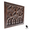 Gothic Revival eiken tracering handgesneden ca 1870 5