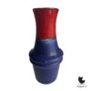 Scheurich 523-18 vaas West Germany keramiek Fat Lava rood blauw 1960s 1