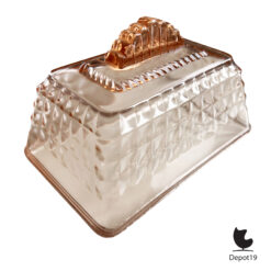 osef Inwald Art Deco persglas boterstolp Rosalin glas – cassettepatroon – ca 1930 6